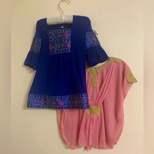1 kaftan and 1 blue abaya for girls kids size 2 year old. Brand new without tags